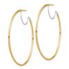 Image 2 : 14k Two-Tone Large Polished Hoop Earrings - 2x55 mm