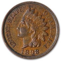 1898 Indian Head Cent AU