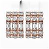 Image 2 : 6.3 ctw Emerald Cut Diamond Designer Earrings 18K Rose Gold