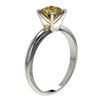 Image 3 : 1.50 ctw Certified Intense Yellow Diamond Solitaire Ring 10k White Gold