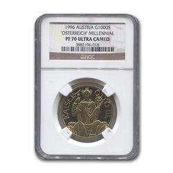 1996 Austria 1000 Schillings Österreich Millennial PF-70 UCAM