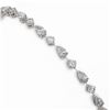 Image 3 : 6.24 ctw Pear Cut Diamond Designer Bracelet 18K White Gold