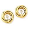 Image 2 : 14k Solid Gold Polished Love Knot Earring Jackets - 3634A
