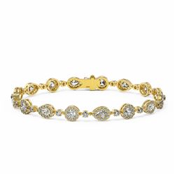 8 ctw Pear Diamond Designer Bracelet 18K Yellow Gold