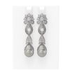 Image 1 : 6.87 ctw Diamond & Pearl Earrings 18K White Gold