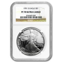 1991-S Proof Silver American Eagle PF-70 NGC (Registry Set)