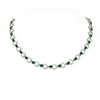 Image 1 : 24 ctw Emerald & Diamond Necklace 18K White Gold