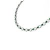 Image 2 : 24 ctw Emerald & Diamond Necklace 18K White Gold