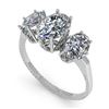 Image 2 : 2.0 ctw Past Present Future VS/SI Oval Diamond Ring 18k White Gold