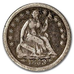 1853-O Liberty Seated Half Dime w/Arrows VF