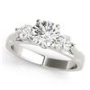 Image 2 : 1.92 ctw VS/SI Diamond 3 Stone 2pc Wedding Set 14k White Gold