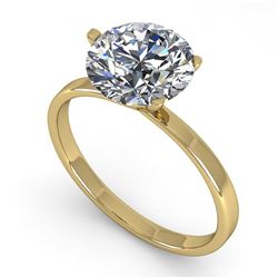 2 ctw Certified VS/SI Diamond Engagement Ring Martini 14K Yellow Gold