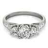 Image 1 : 0.75 ctw VS/SI Diamond 3 Stone Ring 18k White Gold