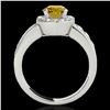 Image 2 : 2.1 ctw Certified SI/I Fancy Intense Yellow Diamond Ring 10k White Gold