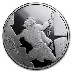 2016 Israel Silver 1 NIS Samson in the Philistine House Prooflike