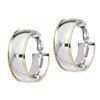 Image 2 : 14k White Gold Accent Round Hoop Earrings - 9.5 mm