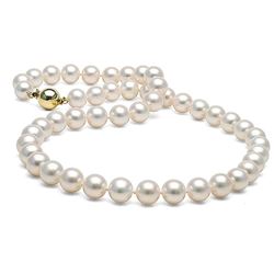 White Freshwater Pearl Necklace, 9.5-10.5mm