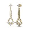 Image 2 : 5.39 ctw Princess Diamond Earrings 18K Yellow Gold