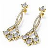 Image 3 : 5.39 ctw Princess Diamond Earrings 18K Yellow Gold
