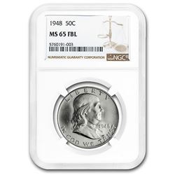 1948 Franklin Half Dollar MS-65 NGC (FBL)