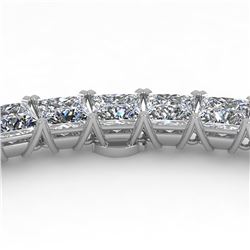 36 ctw Princess Certified SI Diamond Necklace 18K Rose Gold