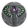 Image 1 : 2019 Niue 2 oz Antique Silver Mandala Collection: Elephant