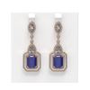 Image 1 : 16.57 ctw Sapphire & Diamond Earrings 18K Rose Gold