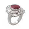 Image 1 : 8.16 ctw Ruby & Diamond Ring 18K White Gold