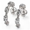Image 1 : 3.5 Ctw Marquise Cut Diamond Designer Earrings 18K White Gold