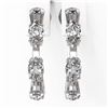Image 2 : 3.5 Ctw Marquise Cut Diamond Designer Earrings 18K White Gold