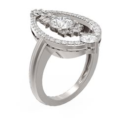 2.12 ctw Diamond Ring 18K White Gold