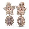 Image 2 : 7.79 ctw Morganite & Diamond Earrings 18K Rose Gold