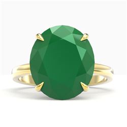 9 ctw Emerald Designer Engagment Ring 18k Yellow Gold