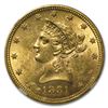 Image 2 : 1881 $10 Liberty Gold Eagle MS-61 NGC