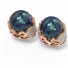 Image 3 : 2.07 ctw Diamond & Pearl Earrings 18K Rose Gold
