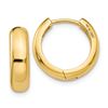 Image 1 : 14k Solid Gold Huggie Earrings