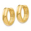 Image 2 : 14k Solid Gold Huggie Earrings