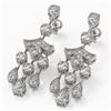 Image 1 : 5.5 ctw Pear Cut Diamond Designer Earrings 18K White Gold