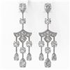 Image 2 : 5.5 ctw Pear Cut Diamond Designer Earrings 18K White Gold