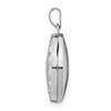 Image 2 : 14k White Gold Oval Embossed Border Locket - 25 mm