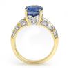 Image 2 : 4.33 ctw Kaynite & Diamond Ring 10k Yellow Gold