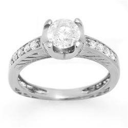 1.10 ctw Certified VS/SI Diamond Ring 18k White Gold