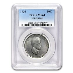 1936 Cincinnati Half Dollar Commem MS-64 PCGS
