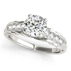 0.95 ctw Certified VS/SI Diamond Solitaire Ring 14k White Gold