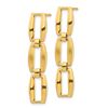 Image 2 : 14k Yellow Gold Brushed & Polished Post Dangle Earrings