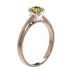 Image 3 : 0.75 ctw Certified Intense Yellow Diamond Engagment Ring 10k Rose Gold