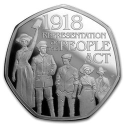 2018 GB 50p Silver Proof Representation of the People Piedfort