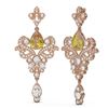 Image 2 : 9.9 ctw Canary Citrine & Diamond Earrings 18K Rose Gold