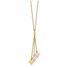 Image 1 : 14K Tri-color Polished Spades w/2 in ext Necklace - 19 in.