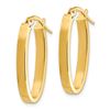 Image 2 : 14k Yellow Gold Oval Hoop Earrings - 3 mm